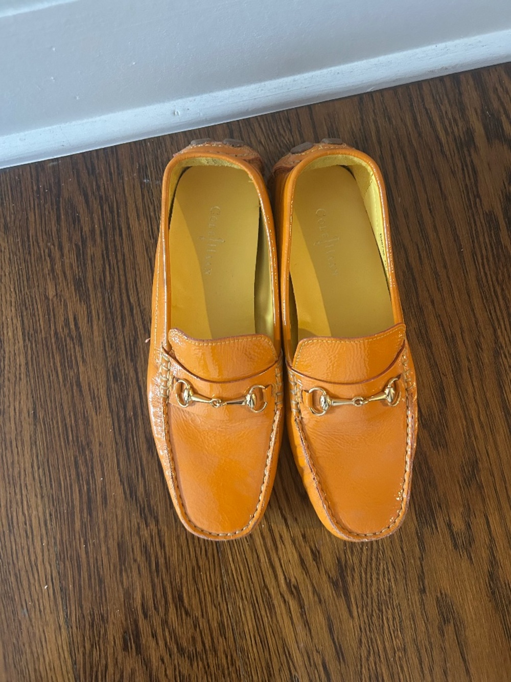 Cole Haan Orange Patent Leather Loafers – Size 7.5